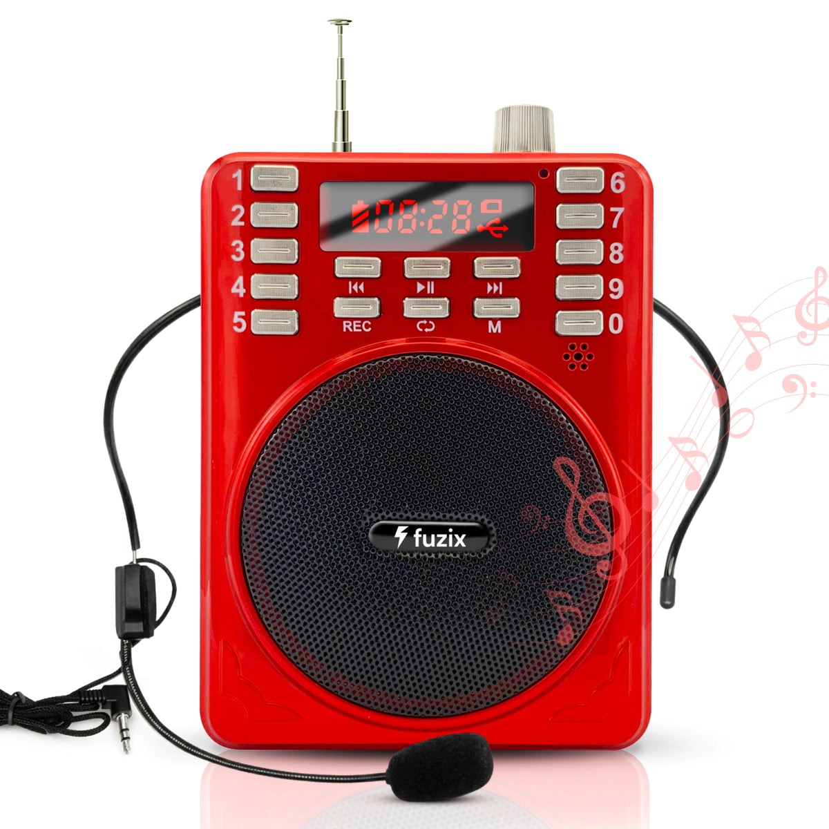 Fuzix Z-127 Portable Bluetooth Speaker & Voice Amplifier with Headset Mic, FM Radio