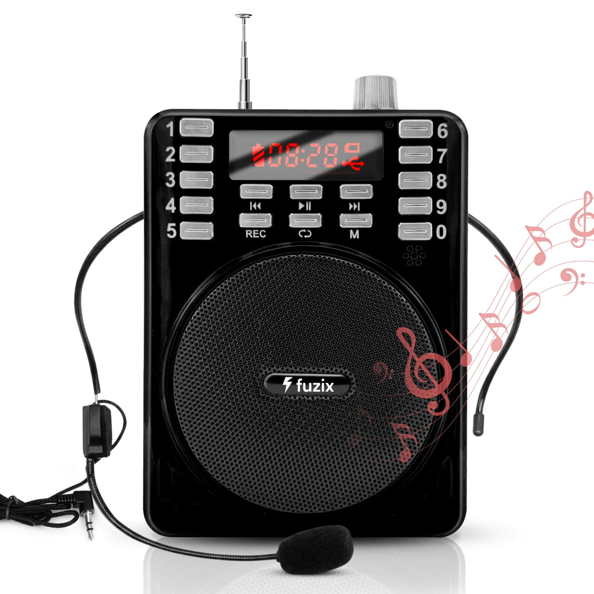 Fuzix Z-127 Portable Bluetooth Speaker & Voice Amplifier with Headset Mic, FM Radio