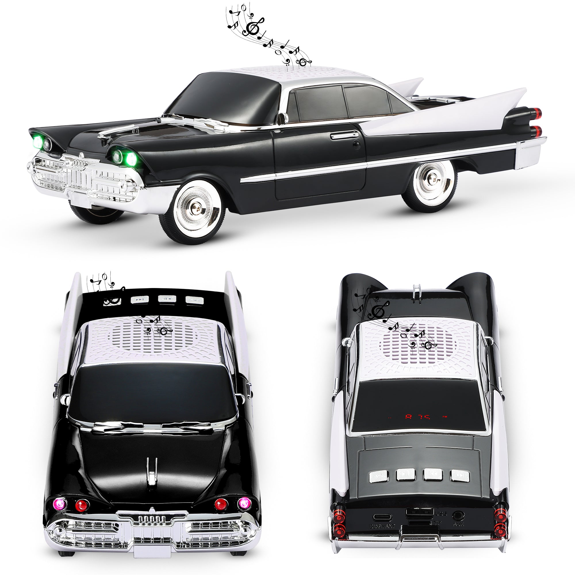 Fuzix WS-1965 Car Bluetooth Portable Speaker with LED AUX USB FM Rechargeable