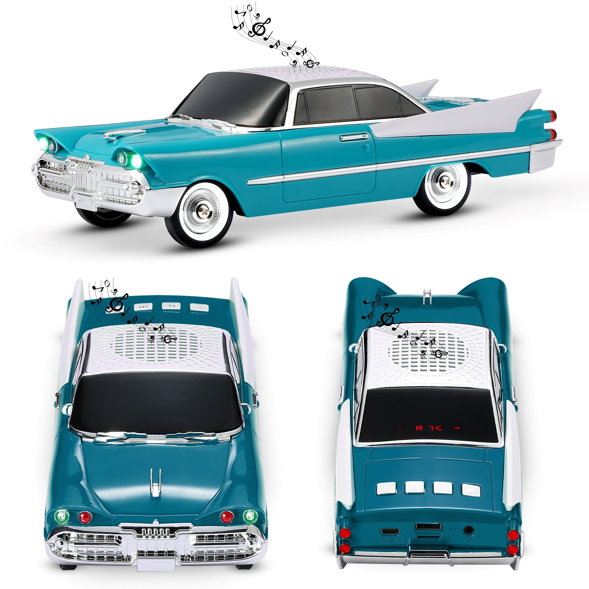 Fuzix WS-1965 Car Bluetooth Portable Speaker with LED AUX USB FM Rechargeable