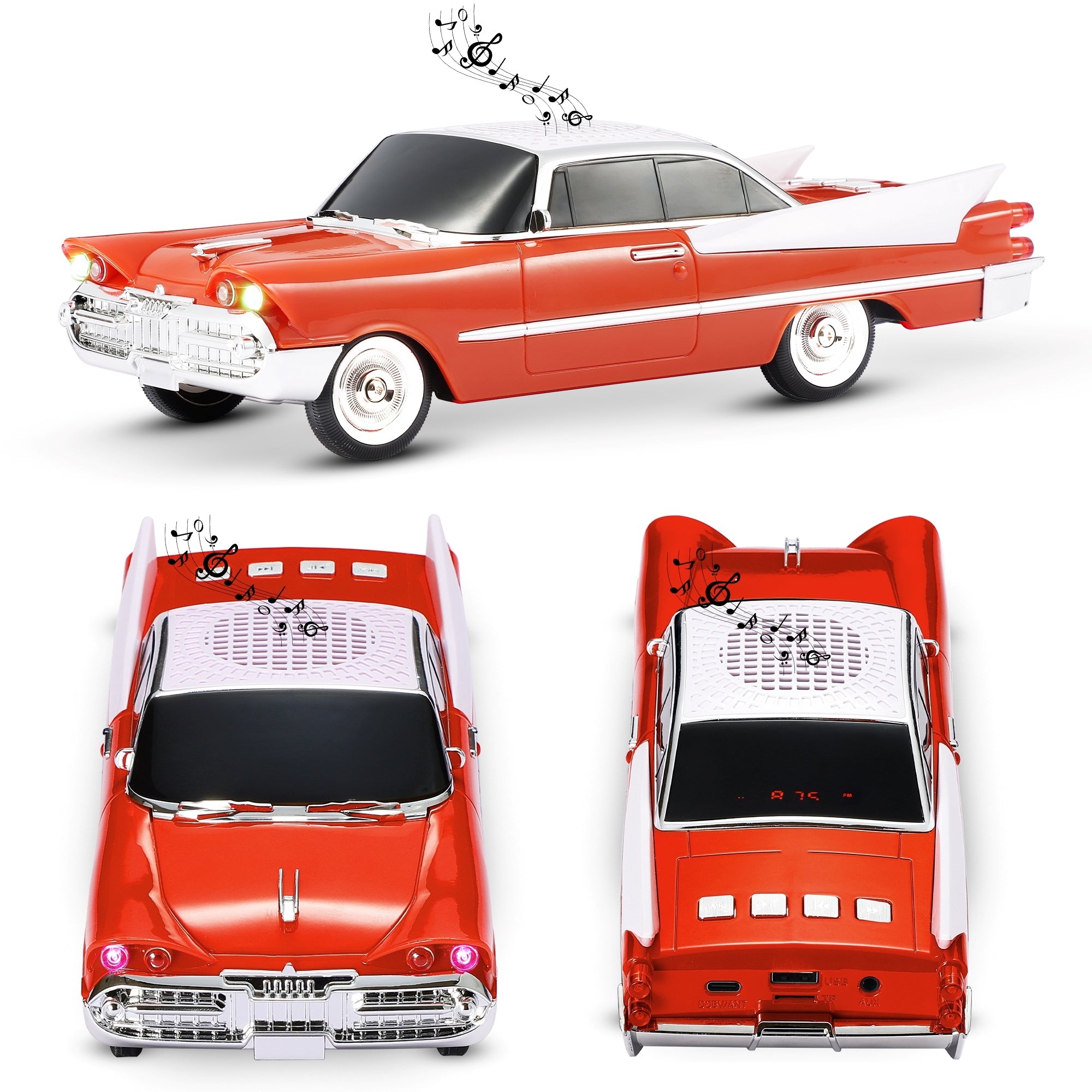 Fuzix WS-1965 Car Bluetooth Portable Speaker with LED AUX USB FM Rechargeable